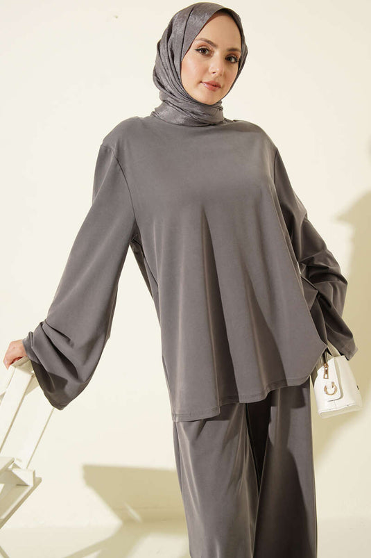 Completo Casual Due Pezzi Con Spalline In Kayrak Grigio