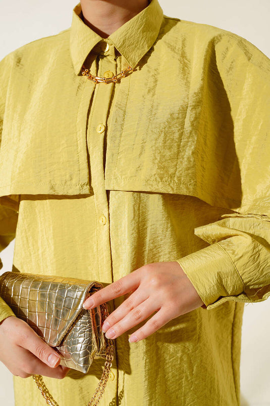 Omuz Ve Kolu Katlı İkili Takım Yağ Yeşili