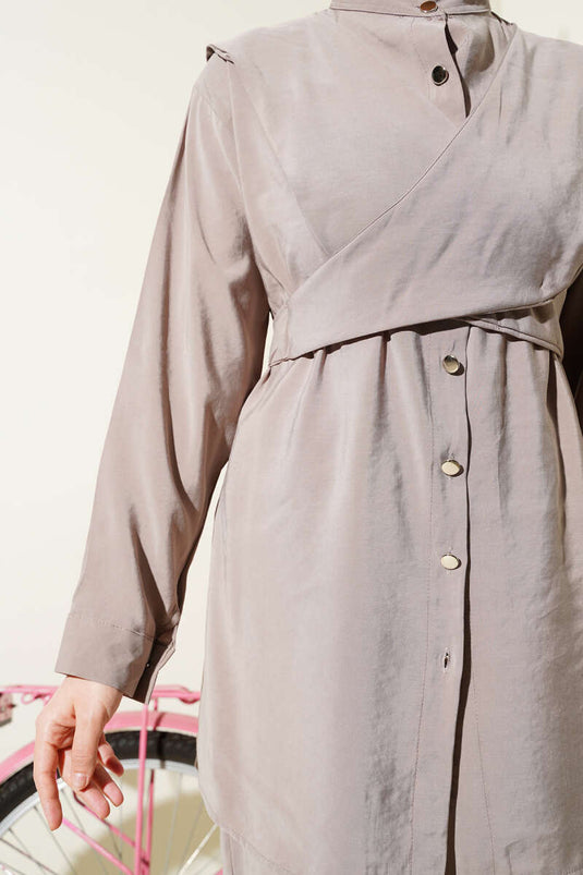 Combinaison deux pièces en Tencel Vison avec bretelles