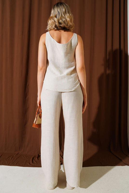 Omzu Çiçek Detaylı İkili Takım Taş