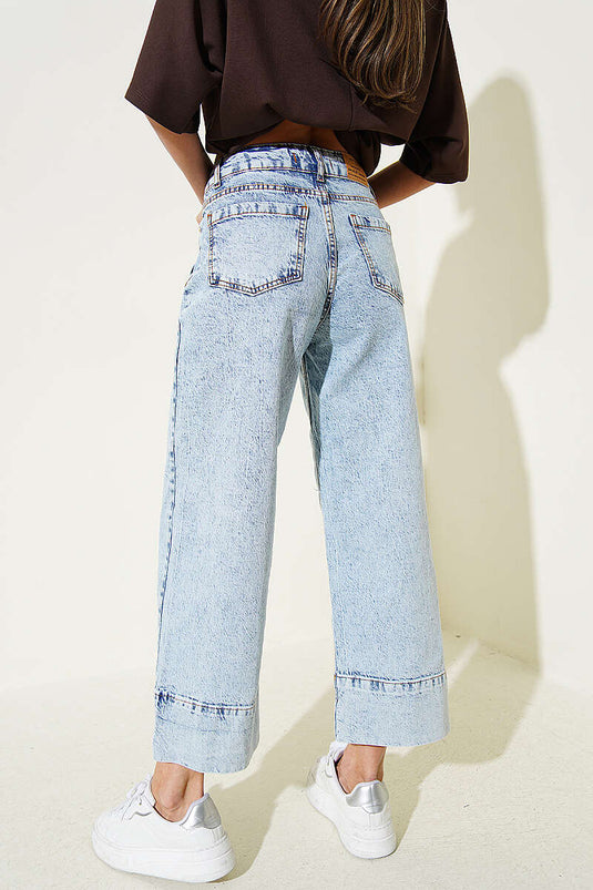 Ön Cepli Weite Jeanshose Hellblau