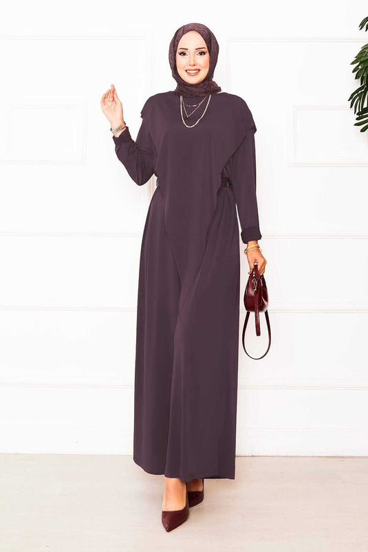 Ensemble deux pièces Sandy avec détail asymétrique sur le devant en rose