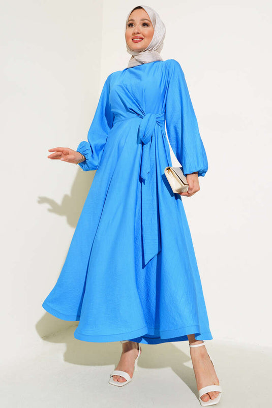 Tie Front Dress Blue