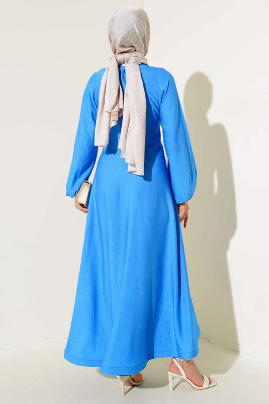 Tie Front Dress Blue