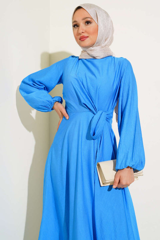 Tie Front Dress Blue