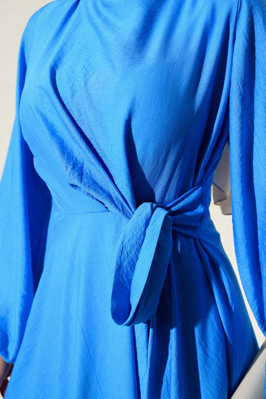 Tie Front Dress Blue