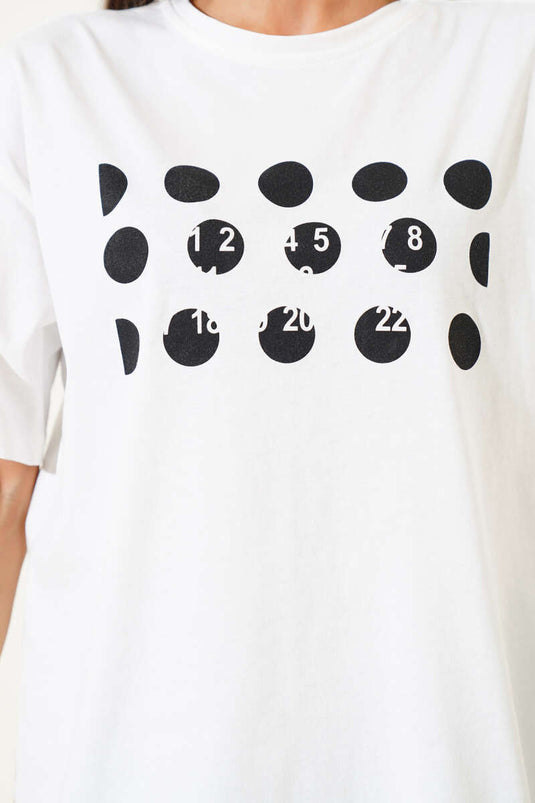 Front Printed T-shirt Ecru