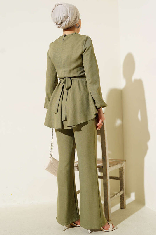 Önü Çapraz Kuşaklı İkili Takım Çağla Yeşili