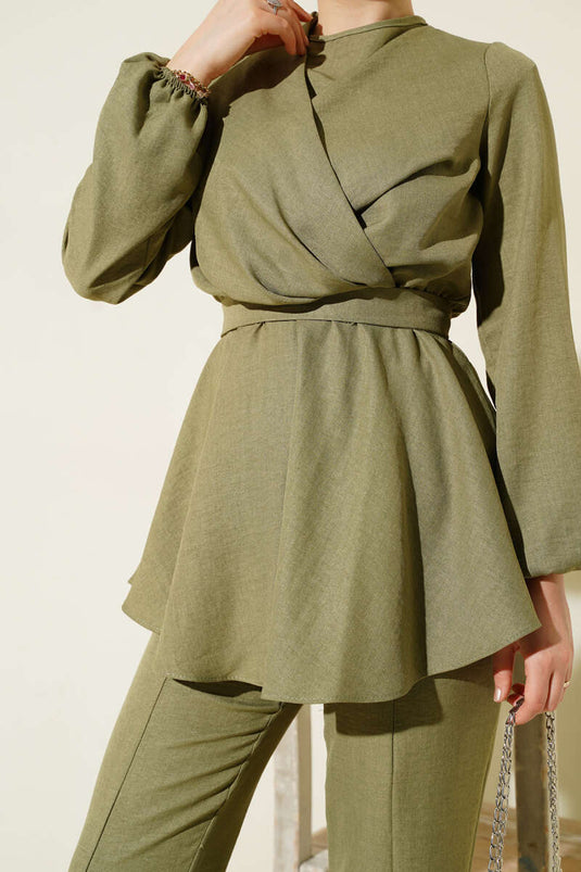 Önü Çapraz Kuşaklı İkili Takım Çağla Yeşili