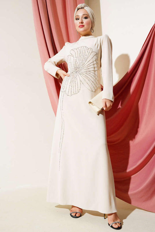 Front Flower Stone Dress Stone