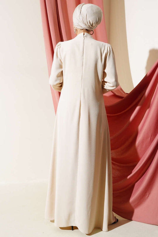 Abito in pietra con fiore frontale in pietra