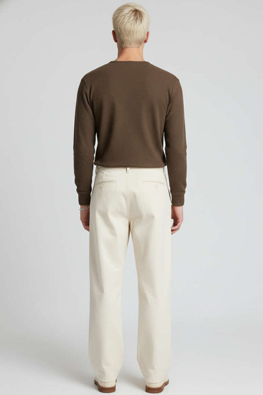 Önü Çıtçıtlı Waffle Sweatshirt Kahve