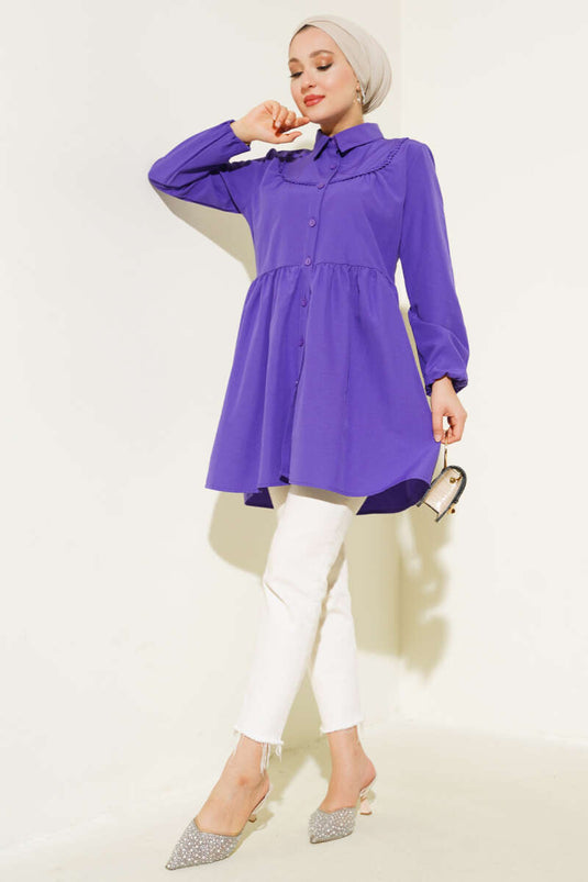 Chemise En Dentelle Violet