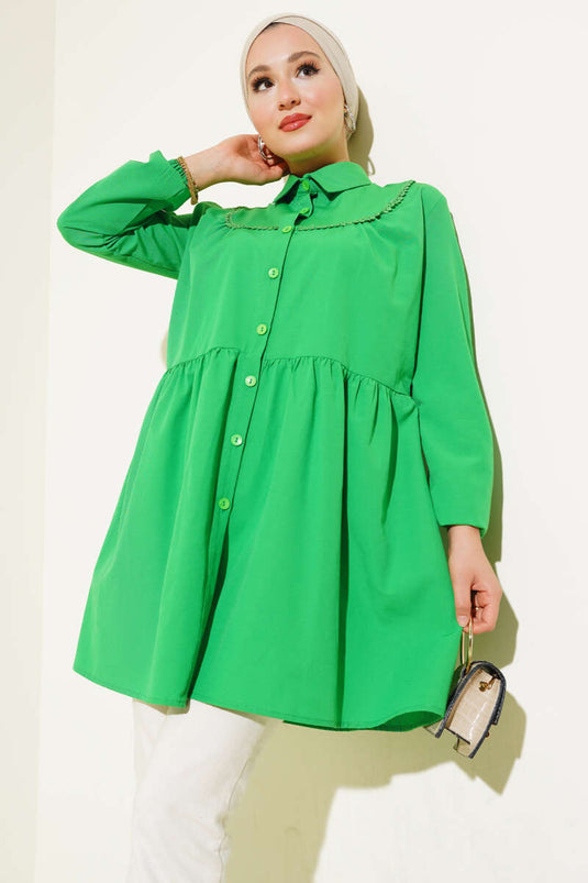 Chemise En Dentelle Verte