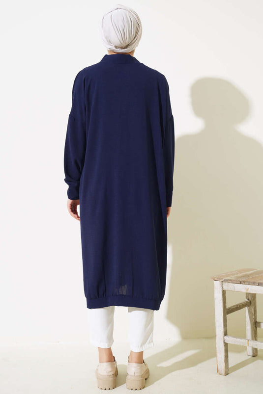 Cardigan lungo Ayrobin Parliament con bottoni sul davanti