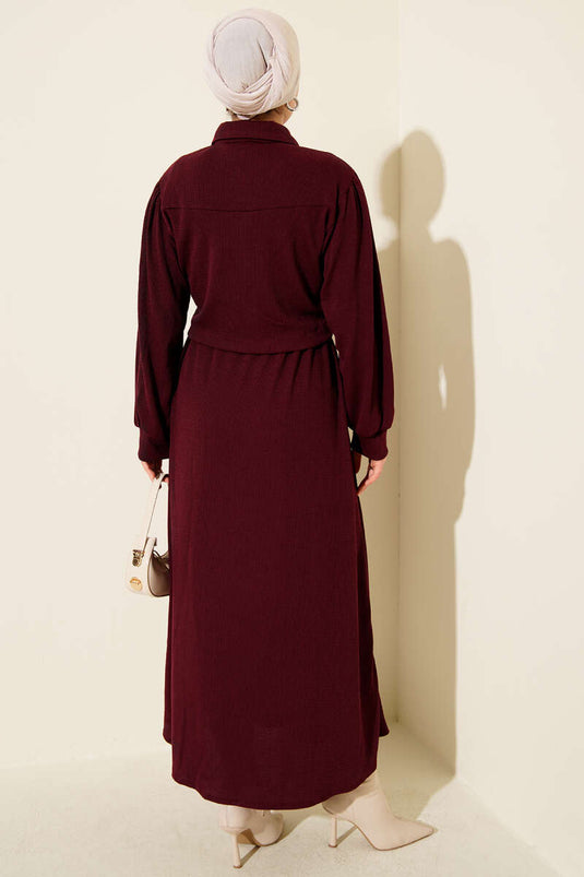 Zweiteiliger Anzug mit Knopfleiste, Pflaume