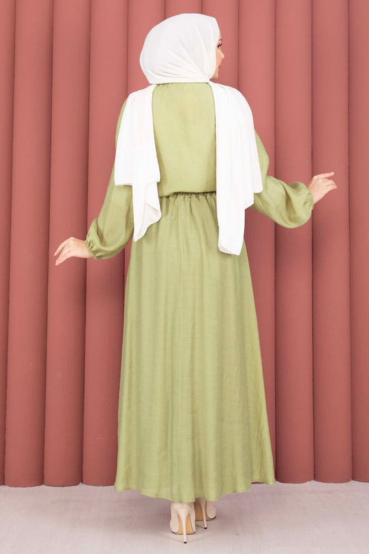 Ensemble Modeste avec Jupe à Volants Vert Olive