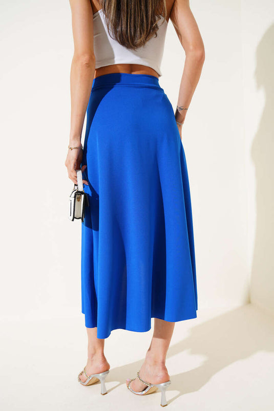 تنورة ساندي ميدي بإغلاق أمامي من ساكس