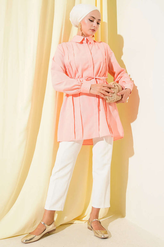 Tunic with Front Dart and Rope Belt