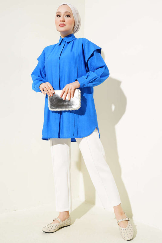 Chemise à plis sur le devant en Saxe