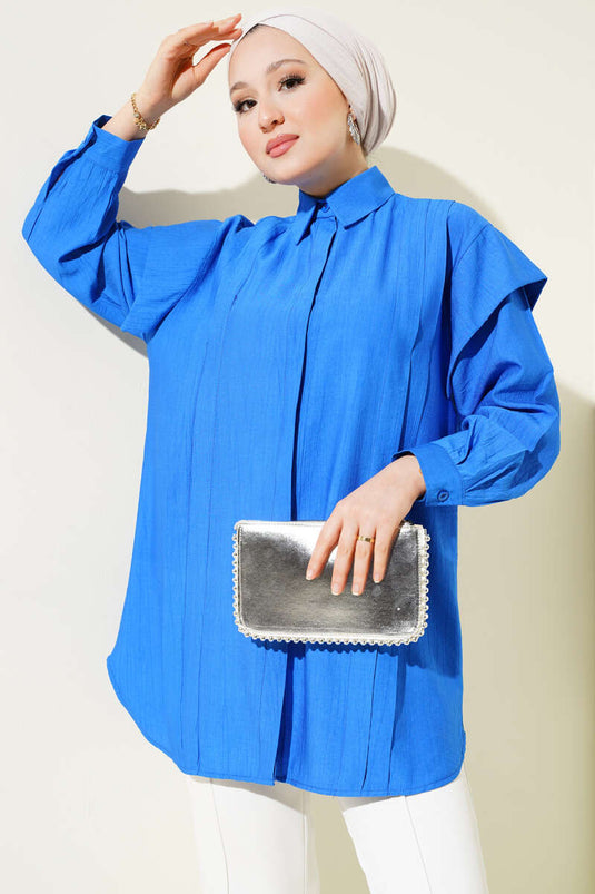 Chemise à plis sur le devant en Saxe