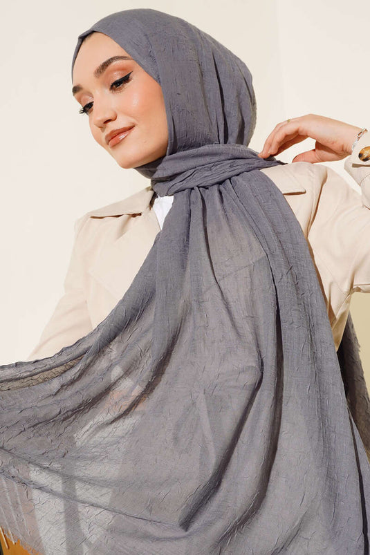 Organik Bambu Kraş Şal Füme -178