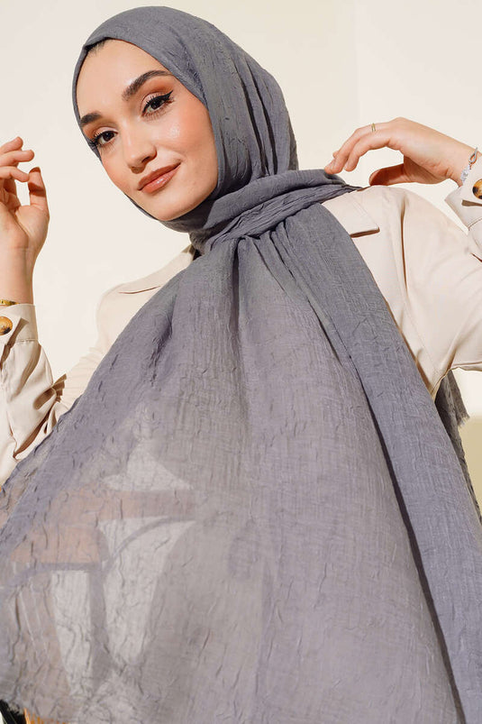 شال كاش من الخيزران العضوي، رمادي دخاني -178