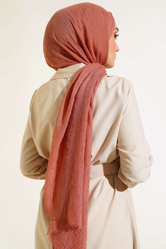 Organik Bambu Kraş Şal Gül Kurusu -70