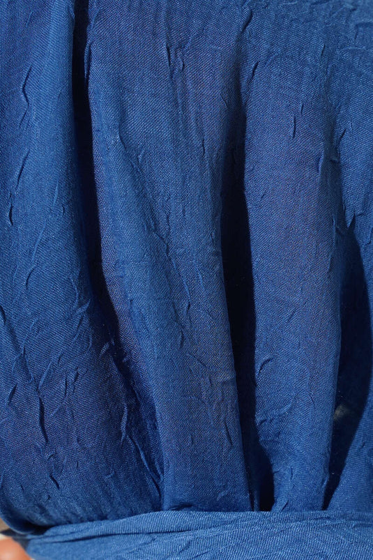 Organik Bambu Kraş Şal İndigo -8