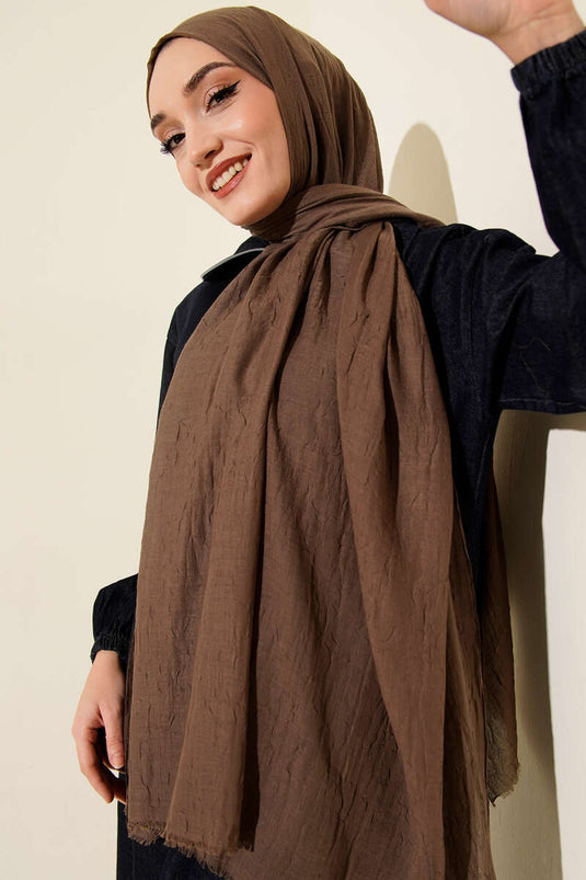 Organic Bamboo Knit Shawl Dark Mink -171
