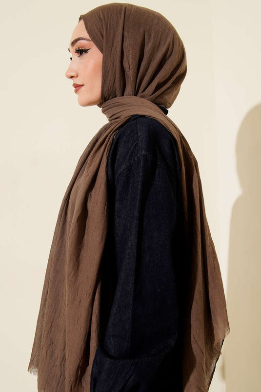 Organic Bamboo Knit Shawl Dark Mink -171