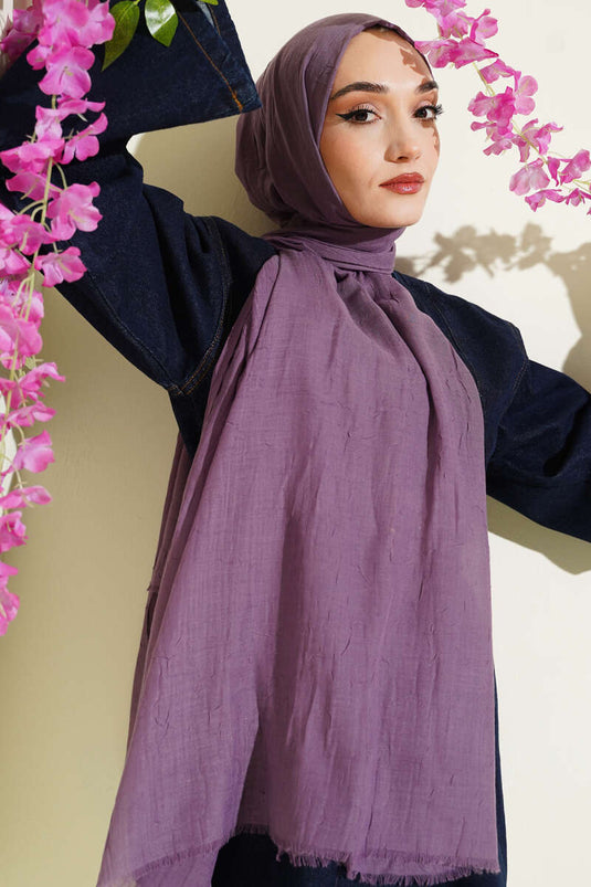 Organik Bambu Kraş Şal Lavanta -52