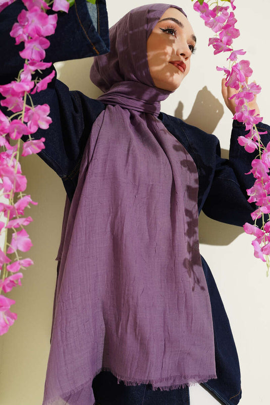 Organic Bamboo Crush Shawl Lavender