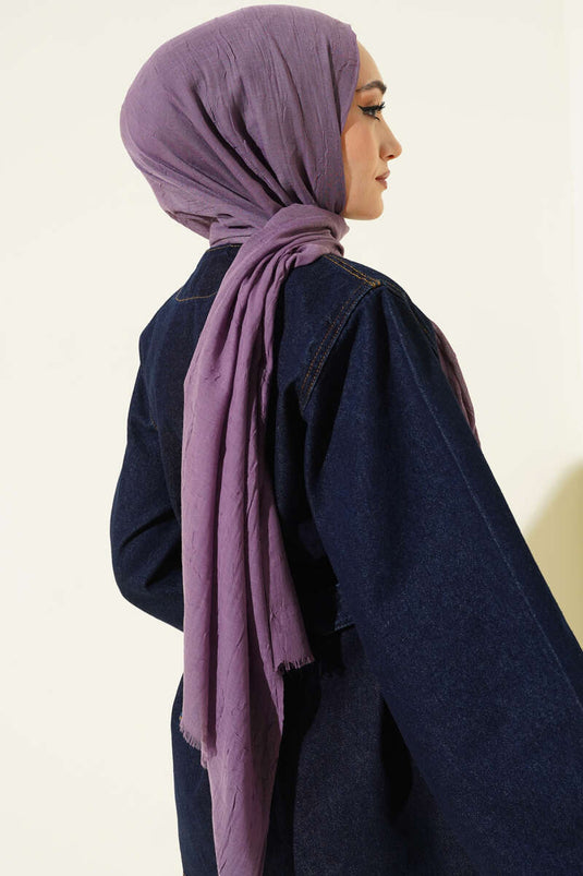 Organic Bamboo Crush Shawl Lavender