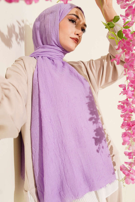 وشاح كرش من الخيزران العضوي لون بنفسجي -56