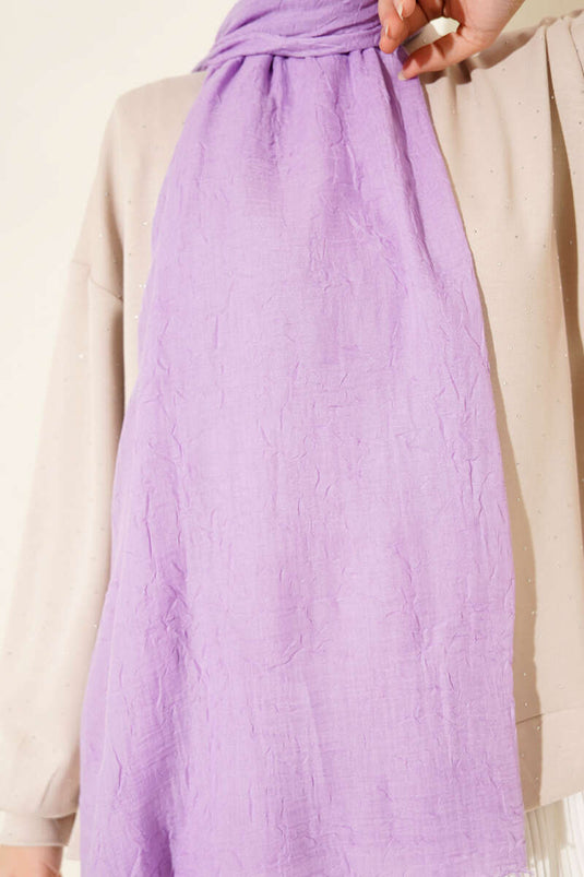 Organik Bambou Châle Froissé Lilas -56