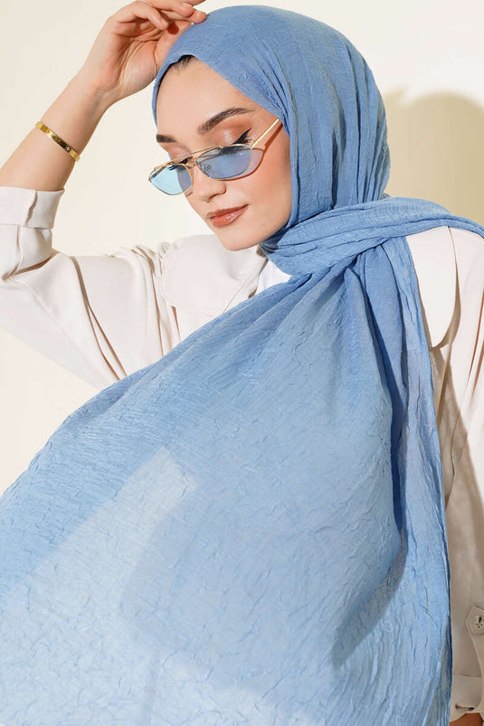 Châle Krash en bambou biologique bleu