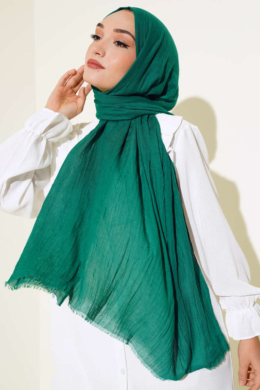 Organic Bamboo Crinkle Scarf Mint