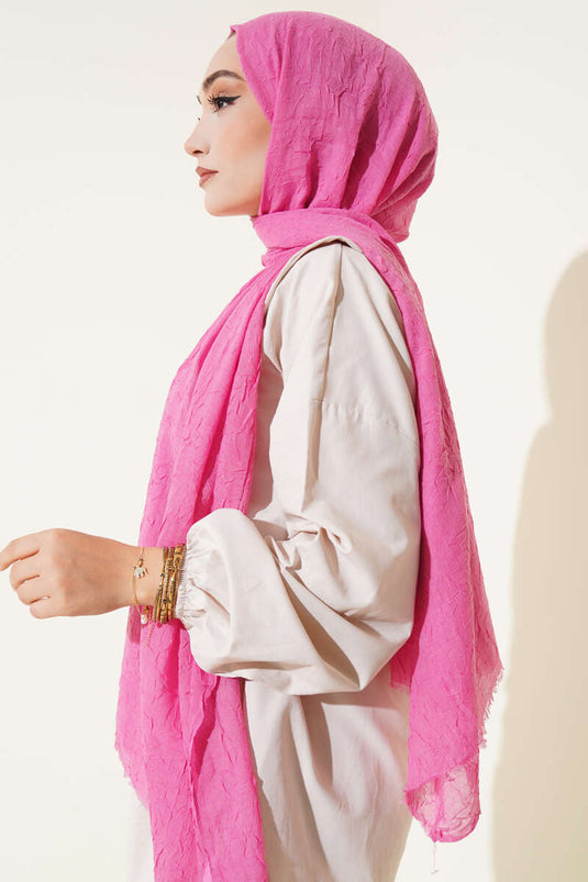 Organik Bambu Kraş Şal Pembe -57