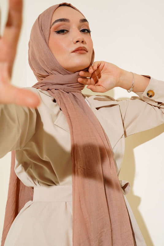 Scialle in bambù biologico Crush color pesca