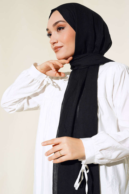 Organic Bamboo Kash Shawl Black -2