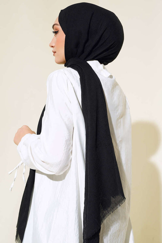 Organic Bamboo Kash Shawl Black -2