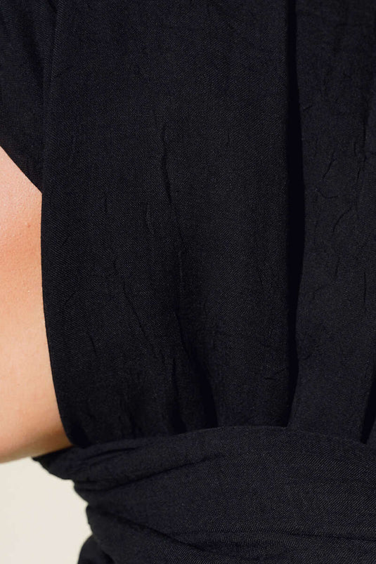 Organic Bamboo Kash Shawl Black -2