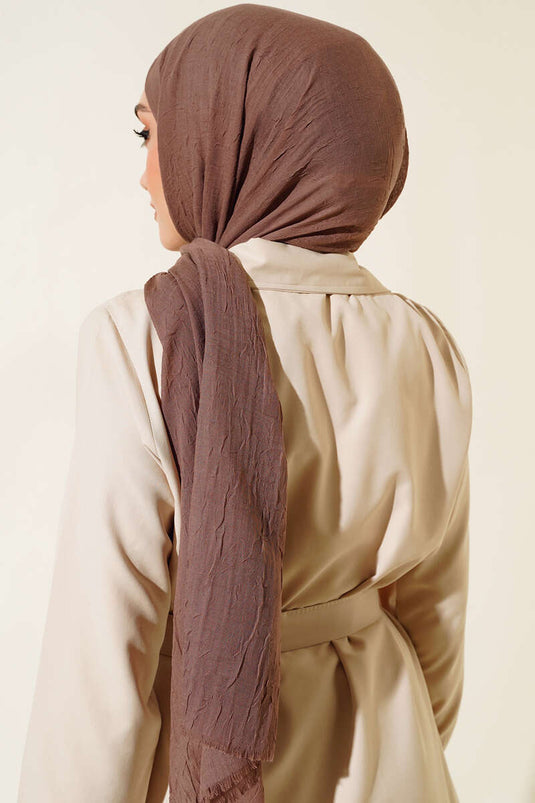Organik Bambu Kraş Şal Soft Kahve -50