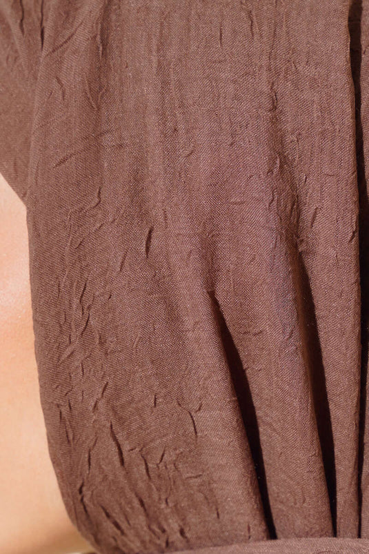 Organik Bambu Kraş Şal Soft Kahve -50