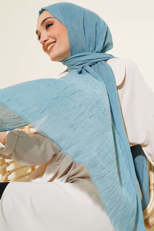 Châle Krash en bambou bio turquoise