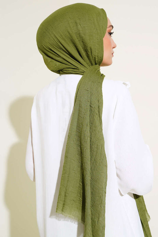 Organik Bambu Kraş Şal Yeşil -47