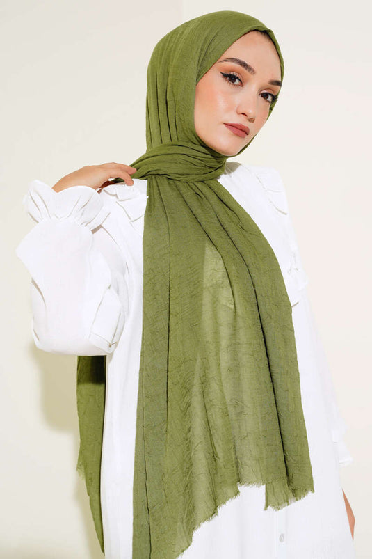 Organik Bambu Kraş Şal Yeşil -47