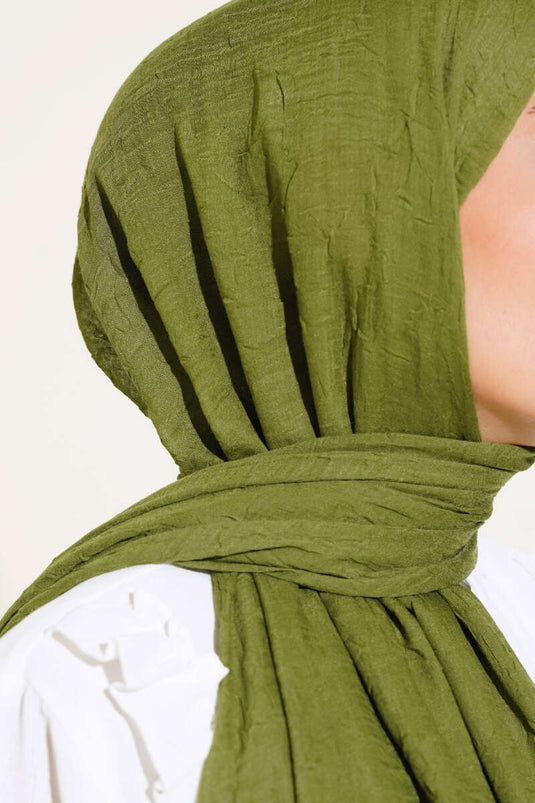 Organik Bambu Kraş Şal Yeşil