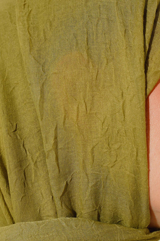 Organik Bambu Kraş Şal Zeytin Yeşili